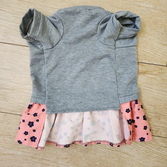 Top Paw Gray/Peach/Blue Floral Dress for Dogs  Size Medium 💥 - Picture 4 of 7
